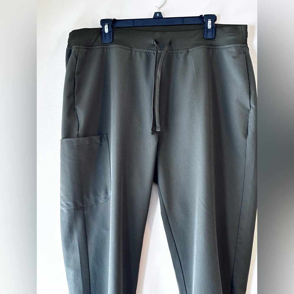 Manadala Scrubs High Waisted Joggers Olive Green Size X-Large - Picture 2 of 16